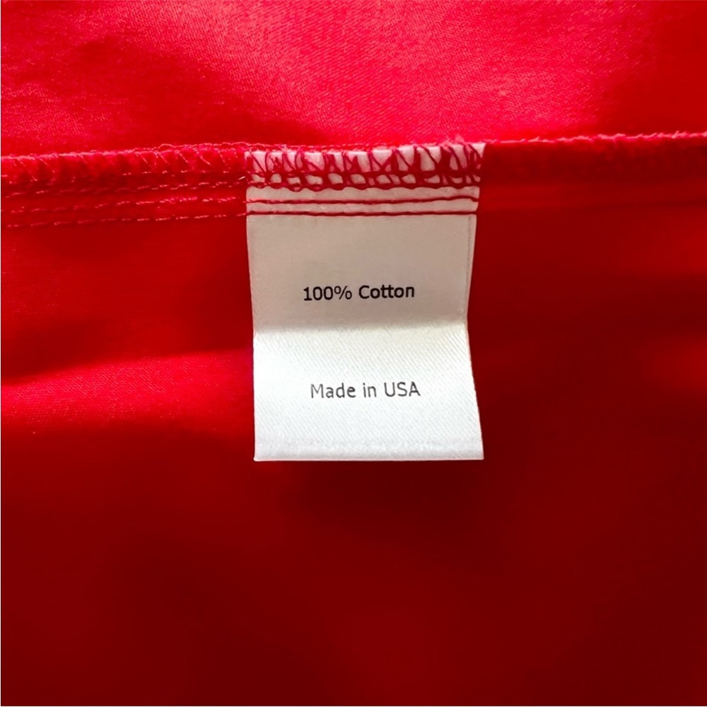 La Ligne Coral-Red Smocked Midi Dress with Tie Straps - Picture 5 of 5